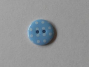 Prickig knapp 540 ljusblå/vit prickig
