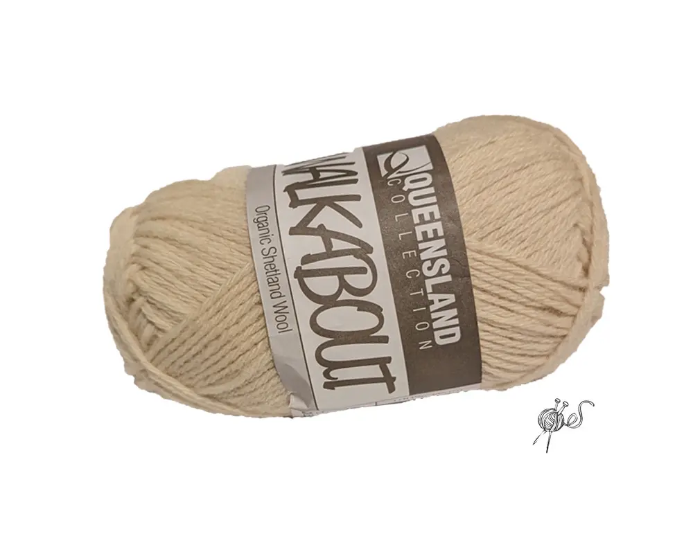 Walkabout 100% organisk Shetlandsull FG-01 (White) - En högkvalitativ och miljövänlig ullgarn för stickning och virkning.