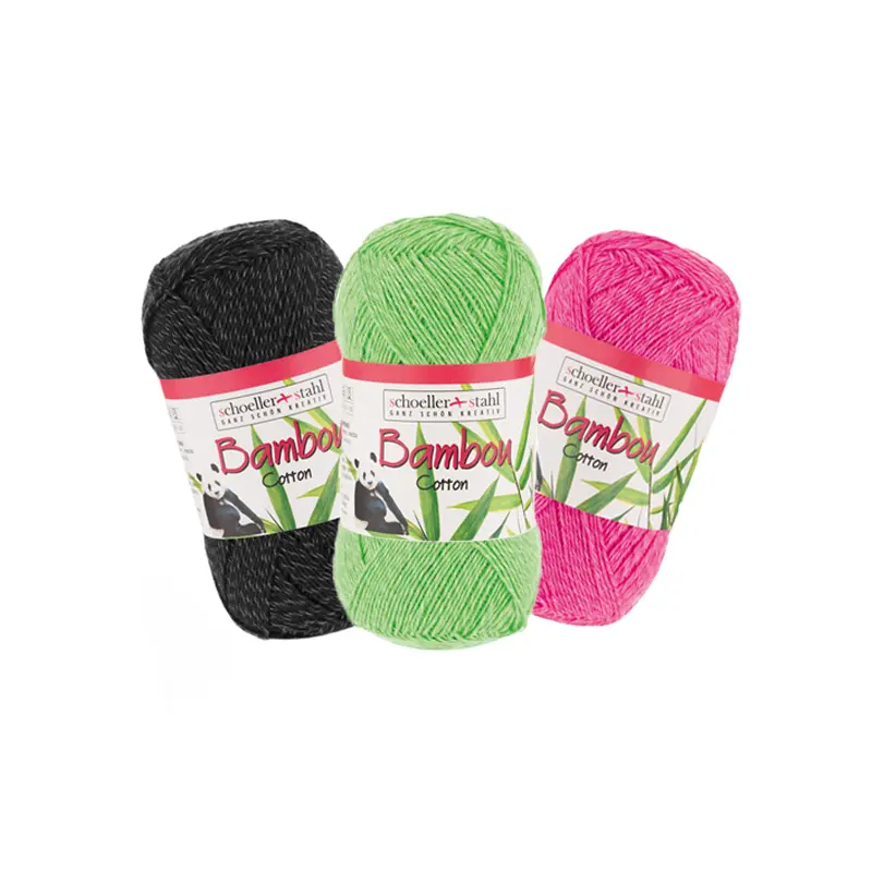 Samlingsbild på garnet Bambou Cotton