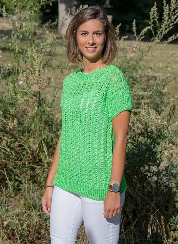 Beskrivning 23027 Bambou Cotton Virkad tröja