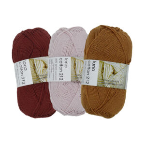En grupperad bild på garnmärket Lana Cotton 212.