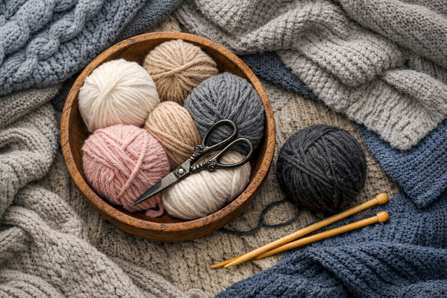Garnnystan och stickor i varm miljö – svensk garnbutik online